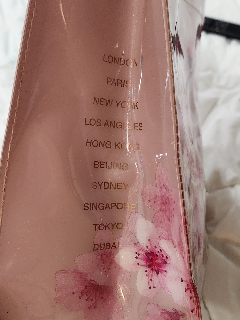 Ted Baker Pink Floral Vinyl Tote Bag - Picture 4 of 10